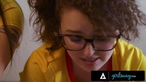 Alex Coal Has Massive Squirting Orgasms From Femdom Camp Counselor In Front Of Everyone!