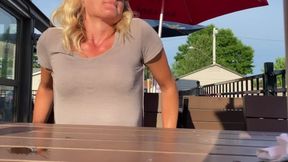 Sexy Milf Kara Wears Remote Vibrator And Butt Plug And Cums At Public Restaurantcumplaywithus2