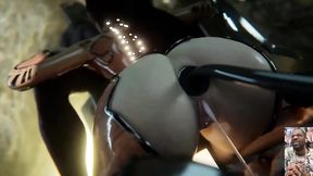 Asian beauties in 3D cartoon fantasy: deepthroating BBC and giving suck on balls