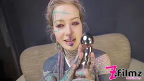 Tattoo Girl Masturbating With Big Steel Toy, Anal Gapes, Prolapse, Alternative, Goth, Teen 18+