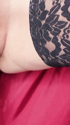 sexy panties fetish - hot MILF without make-up having solo masturbation in the bedroom (Arya Grander   Clip 3