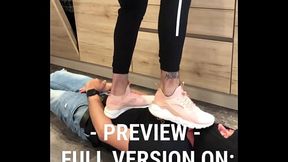 Trampling on the slave with nike huaraches