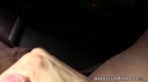 Hung jock masturbates while sniffing his smelly armpits