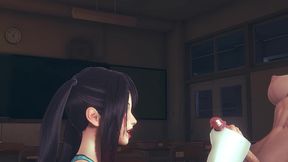 hentai uncensored 3d - yumiko handjob futanari classmate dick s - japanese asian manga anime game porn
