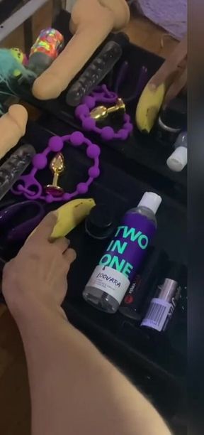 Banana masturbation at home