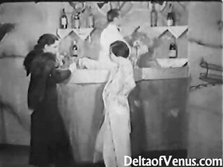 DELTAOFVENUS - Antique Porn 1930s - FFM Three-Some - Nudist Bar