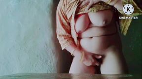 The Sensual, Big-breasted Desi Girl Is Caressing Herself with Her Fingers While Showing off Her Hot and Sexy Body.