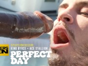 King Byrce breeds Ace Stallion's smooth cunt at Cutler's Den