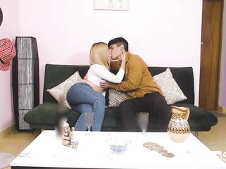 Large boobed teen cutie gets coaxed by stepbrother to fuck her whilst playing affectionately