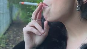 Casual smoking outdoors
