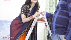 cute saree bhabhi gets naughty with her devar for rough and hard anal sex after ice massage on her back in Hindi