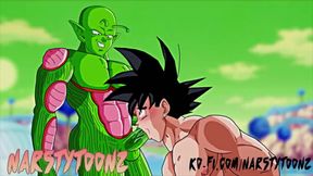 Goku gets wrecked by Piccolo’s giant alien dick