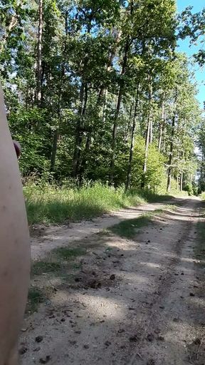 Forest road masturbation   Clip 1