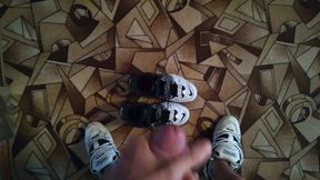 Nike Uptempo Sneakers Tie to My Cock