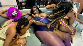 ⭐️ Pt.5 SSBBW Big Step Sister Is Mistress and Fucks All Her Little Step Sisters In Lesbian Orgy Girls Party