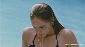 Luscious Ludivine Sagnier getting fresh by the swimming pool