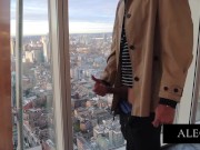 Buisness man caught wanking  huge 9 Inch cock in London