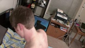 Gay fucked bareback by his strraight friend 22 YO and cum inside his ass