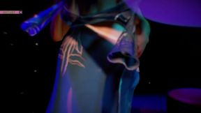 3d_animation - beauty lady fuck the old man at bar