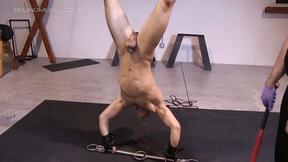”BoundMuscleJocks: Dire Callahan Torments Brogan With Practice Bat Upside Down”