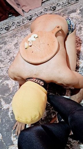 BDSM Slave Feeding Under My Feet  Spit on Food, Humiliation & FootShoe Worship Training