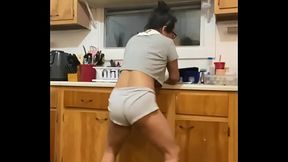 Anna Maria Mature Latina doing dishes part 1