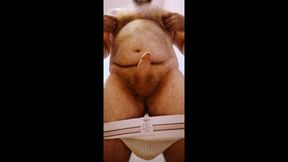 Cumming in My White Jockstrap Cum Twice with Final Huge Load