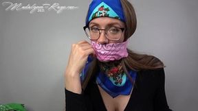 Silk scarves and bandana gag demo