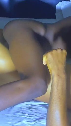 Ebony Slim Teen Neighbor Always Comes to Get Her Pussy Fucked
