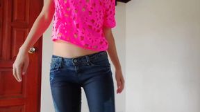 Blue Jeans Wetting and Squirting