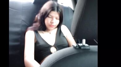 Latina lesbians fuck raw in his car then he records it lowkey