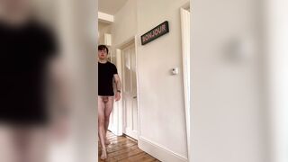 Bare stepbro sticks into a wall!