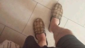 Mens Slipper Humiliation: Cumming All Over My Old Slippers & Shoving My Cock Inside