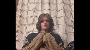 POV: You catch your Femboy best friend wearing your sweater