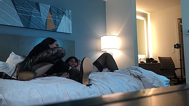 Dominatrix Removes Crossdresser from Chastity then Sucks Cock