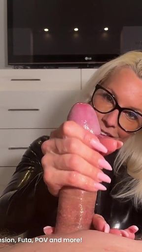 Ultimate Slapping Cock Video in Latex Outfit!