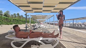 Marseline Black's Beachside Seduction: Public Sex with a Hunky Stranger