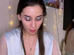 Amateur busty brunette masturbates and does hand job