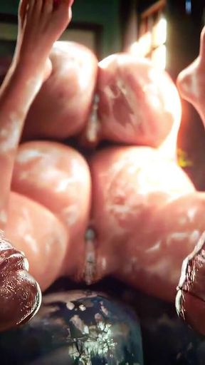Serge3dx Hot Big-booty in Intense Orgy: Hardcore Fucking, Gaping Asses, and Cum-swallowing Pleasure