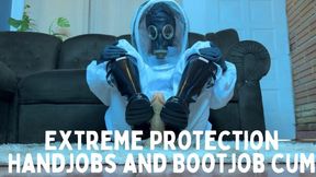 handjobs and bootjob in extreme protection