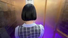 Elevator sex.Office building on a holiday.