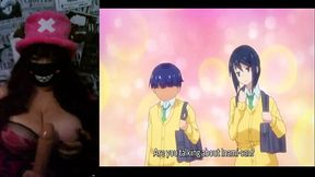 Hotwife with Natural Big tits Watching Hentai - Kimi wa Yasashiku Netorareru Ep2