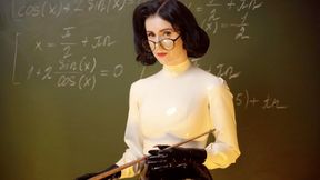 JOI hot teacher in latex (4K)