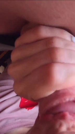 Wet Blowjob, Egg Licking, Dick Wanking with Sex Toy, Cock Sucking Through Fake Vagina - Female POV   Clip 1