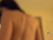 She's a little  at first but wakes up to take the creampie