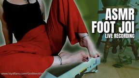 ASMR Foot JOI Live Recording
