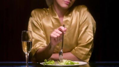 Hot and skinny brunette hammered by a big black cock outdoor