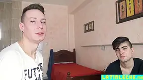 Two College Boys Filmed By Latino Fucking Together Anal