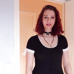 Sunday cock worship - adorable trans wife worships her husbands cock