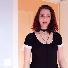 Sunday cock worship - adorable trans wife worships her husbands cock